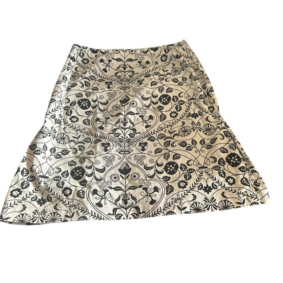 Ann Taylor Black and White Embellished A-Line Skirt - Picture 2 of 3
